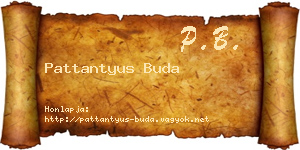 Pattantyus Buda névjegykártya
